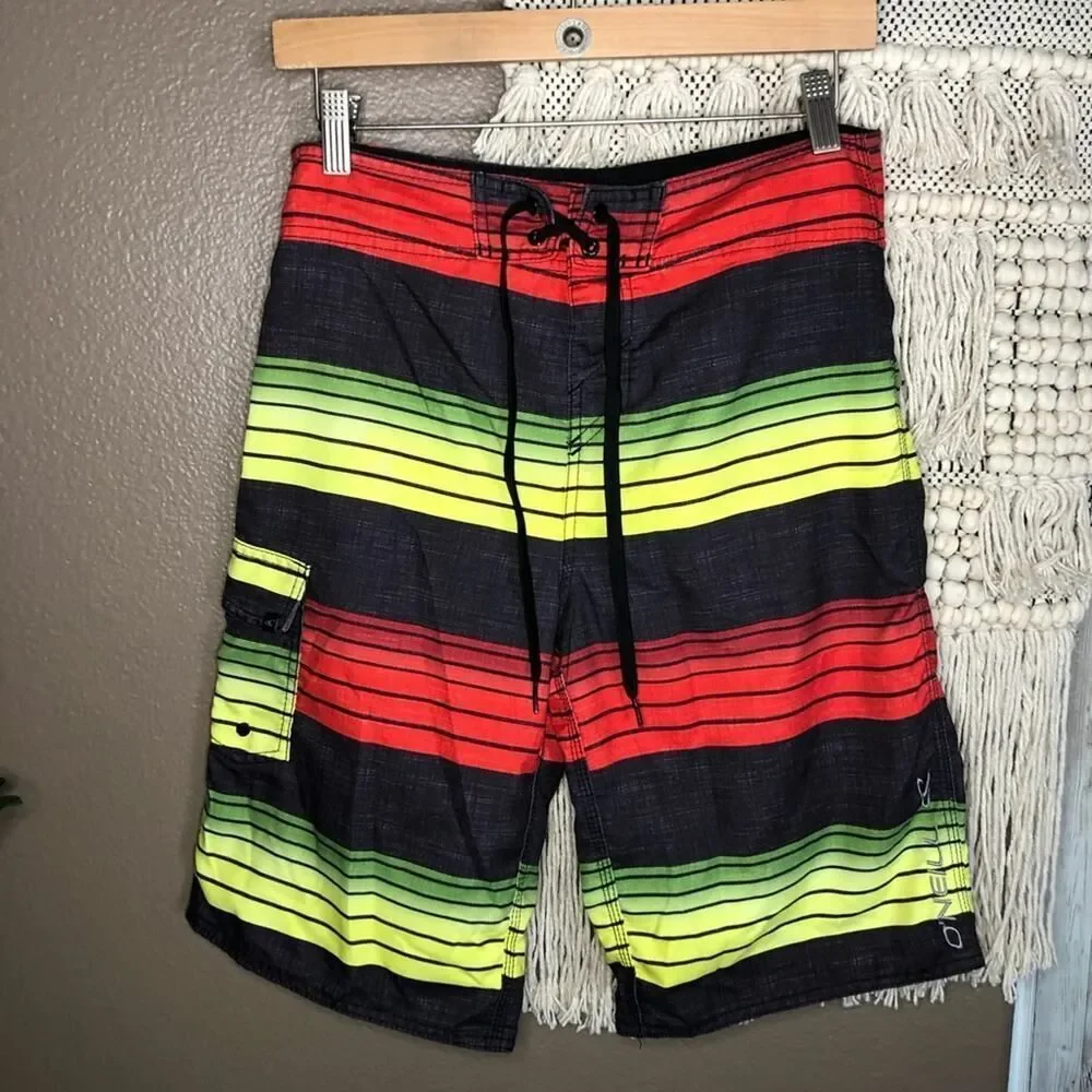 O’Neill Striped Board Shorts Size 29